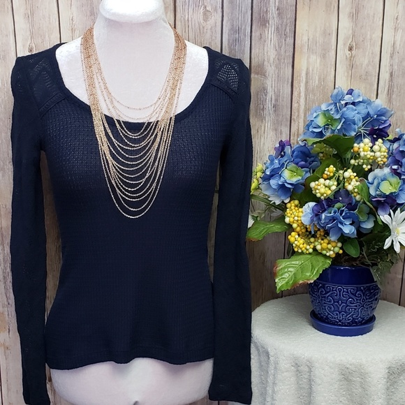 Lucky Brand Tops - LUCKY BRAND Navy blue long sleeve shirt
